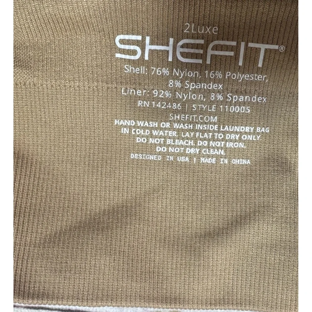 SHEFIT 2 Luxe Low Support Sports Bra Heathered Tan Comfort Fit Activewear
